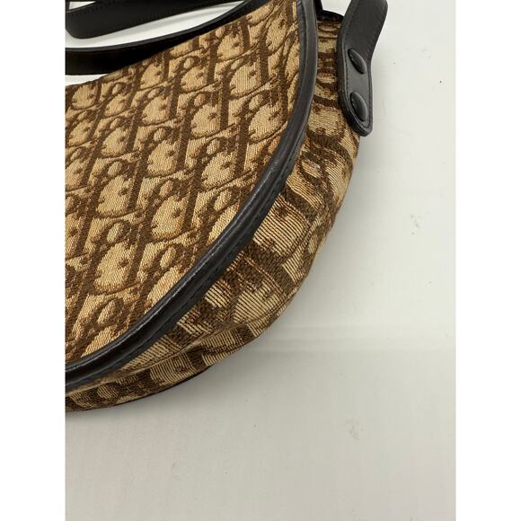 Christian Dior Monogram Trotter Flap Bag with Brown Trim*BEAUTIFUL CONDITION - Picture 11 of 14